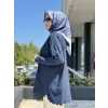 Tığ Triko Kolları Düğme Detaylı Oversize Tunik TNK4103