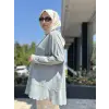 Tığ Triko Kolları Düğme Detaylı Oversize Tunik TNK4103