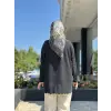 Tığ Triko Kolları Düğme Detaylı Oversize Tunik TNK4103