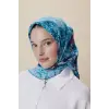 Maisa Su Masalı Çift Taraflı 90X90 Twil İpek Eşarp