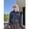 Kayra Denim Garnili Ekose Desen Ceket KA13008