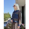 Kayra Denim Garnili Ekose Desen Ceket KA13008