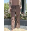 Kayra Beli Lastikli Bol Paça Cepli Pantolon KA19019