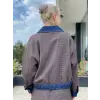 Kayra Denim Garnili Ekose Desen Ceket KA13008