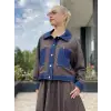 Kayra Denim Garnili Ekose Desen Ceket KA13008
