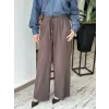 Kayra Beli Lastikli Bol Paça Cepli Pantolon KA19019