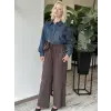 Kayra Beli Lastikli Bol Paça Cepli Pantolon KA19019