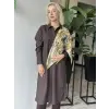 Kayra Cep Detaylı Soft Maxi Gömlek KA81023