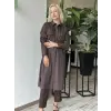 Kayra Cep Detaylı Soft Maxi Gömlek KA81023