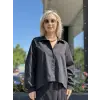 Almarwah Asimetrik Kısa Poplin Gömlek 101027