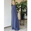 Almarwah Yırtmaç Detaylı Tam Boy Tunik Pantolon Takım 203047