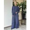 Almarwah Yırtmaç Detaylı Tam Boy Tunik Pantolon Takım 203047