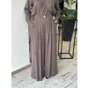 Almarwah Yırtmaç Detaylı Tam Boy Tunik Pantolon Takım 203047