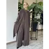 Almarwah Yırtmaç Detaylı Tam Boy Tunik Pantolon Takım 203047