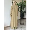 Almarwah Yırtmaç Detaylı Tam Boy Tunik Pantolon Takım 203047