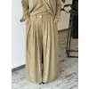 Almarwah Yırtmaç Detaylı Tam Boy Tunik Pantolon Takım 203047