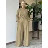 Almarwah Yırtmaç Detaylı Tam Boy Tunik Pantolon Takım 203047