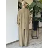 Almarwah Sırt Düğme Detaylı Tunik Pantolon Takım 203038