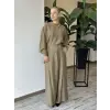 Almarwah Sırt Düğme Detaylı Tunik Pantolon Takım 203038