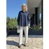 Almarwah Yandan Yırtmaçlı Modal Gömlek 101025
