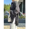 Almarwah Yandan Yırtmaçlı Modal Gömlek 101025