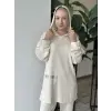 Kayra Rahat Kesim Kapüşonlu Tunik Pantolon Takım KA16031