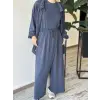 Almarwah Üçlü Fermuarlı Spor Kap Tunik Pantolon Takım 203032
