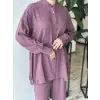 Almarwah Çıt Detaylı Uzun Tunik Pantolon Takım 202971Y