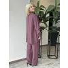 Almarwah Çıt Detaylı Uzun Tunik Pantolon Takım 202971Y
