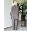 Almarwah Çıt Detaylı Uzun Tunik Pantolon Takım 202971Y