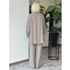 Almarwah Çıt Detaylı Uzun Tunik Pantolon Takım 202971Y