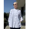 Almarwah Çapraz Düğme Detaylı Poplin Gömlek 101021
