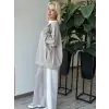 Almarwah Kontrast Ribana Detaylı Sweat Tunik ALL1001