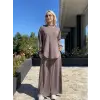 Almarwah Asimetrik Tunik Anvelop Pantolon Takım 203049