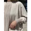 Ghisa Önü Drape Triko Detaylı Ribanalı Krep Tunik G4469K