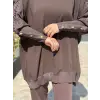 Ghisa Triko Detaylı Ribanalı Krep Tunik G4492K