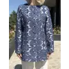 Ghisa Etnik Desen Yakma Kumaş Fit Ceket G3427