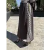 Ghisa Jakarlı Desen Kombinli Ceket Etek Takım G9281