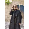 Misswhence Drape ve Rugan Detaylı Kaşe Kap 40504