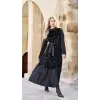 Misswhence Önü Kadife ve Saçak Detaylı Örme Elbise 40801