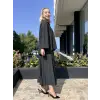 Kahma Boncuk İşleme Detaylı Gömlek Etek Takım