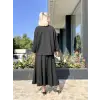 Kahma Boncuk İşleme Detaylı Gömlek Etek Takım