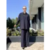 Qupra Nakış Detaylı Cepli Gömlek Pantolon Takım WAF22110