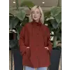 QooQ Store Kapüşonlu Cep Detaylı Yağmurluk 27FW629