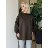 Almarwah Kontrast Ribana Detaylı Sweat Tunik ALL1001