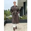 Beiaz Lora Pelerinli Trenchkot SK271002