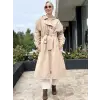Beiaz Lora Pelerinli Trenchkot SK271002