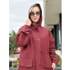 Beiaz Nora Büzgülü Trençkot SK271001