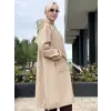 Beiaz Nora Büzgülü Trençkot SK271001