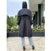 Beiaz Nora Büzgülü Trençkot SK271001
